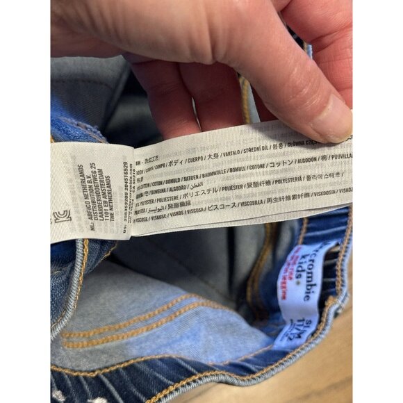 Abercrombie Kids Mid‎ Rise Pull On Jean Legging Blue Girls Size Slim 11/12 Youth - Picture 9 of 14